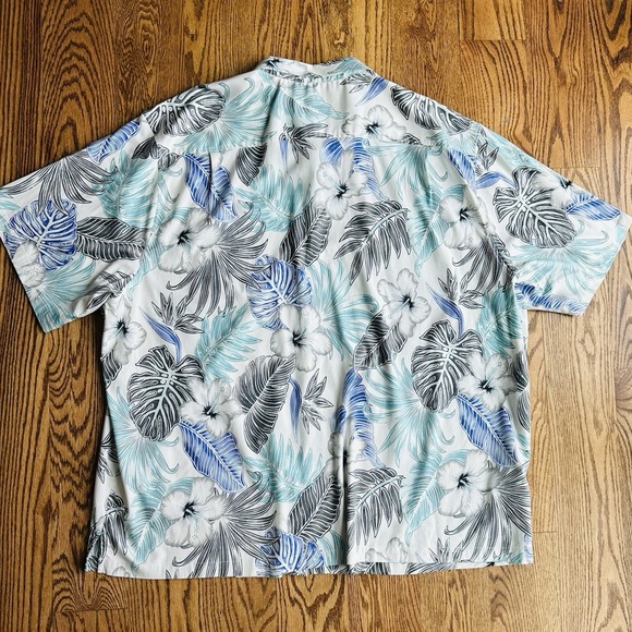 Tommy Bahama Camp Shirt Mens 4XLB Konkan Jungle Hawaiian Silk Cotton Blend - Picture 2 of 14
